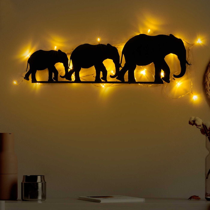 Wallity Elephant 070 Escultura de Pared con LED